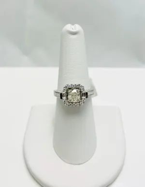 New! 2.13ctw Natural Diamond 14k White Gold Engagement Ring