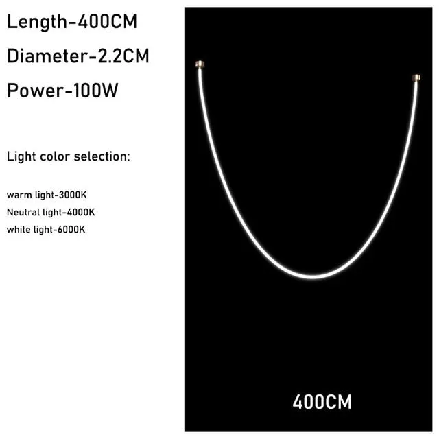 Nordic Minimalist Line Pendant Light Modern Hose Geometric Art Lamps for Living Room Kitchen Hotel Lobby Villa Loft Chandeliers