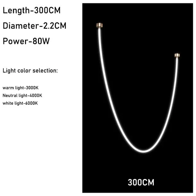 Nordic Minimalist Line Pendant Light Modern Hose Geometric Art Lamps for Living Room Kitchen Hotel Lobby Villa Loft Chandeliers