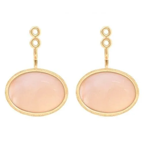 Ole Lynggaard Blush Moonstone Lotus Earrings Pendant - Small