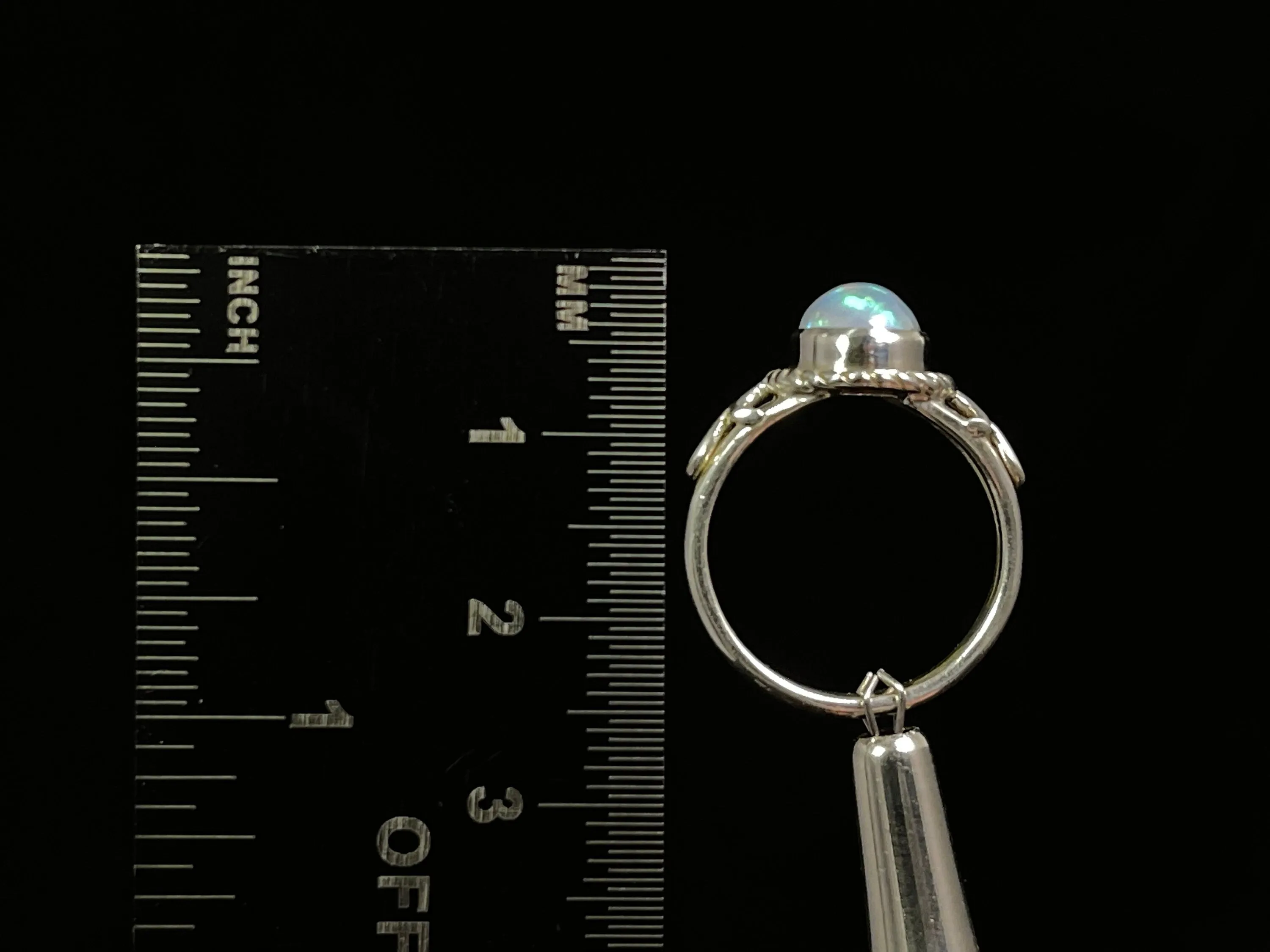 OPAL RING - Sterling Silver, Size 5.5 - Ethiopian Opal Rings for Women, Bridal Jewelry, Welo Opal, 49230