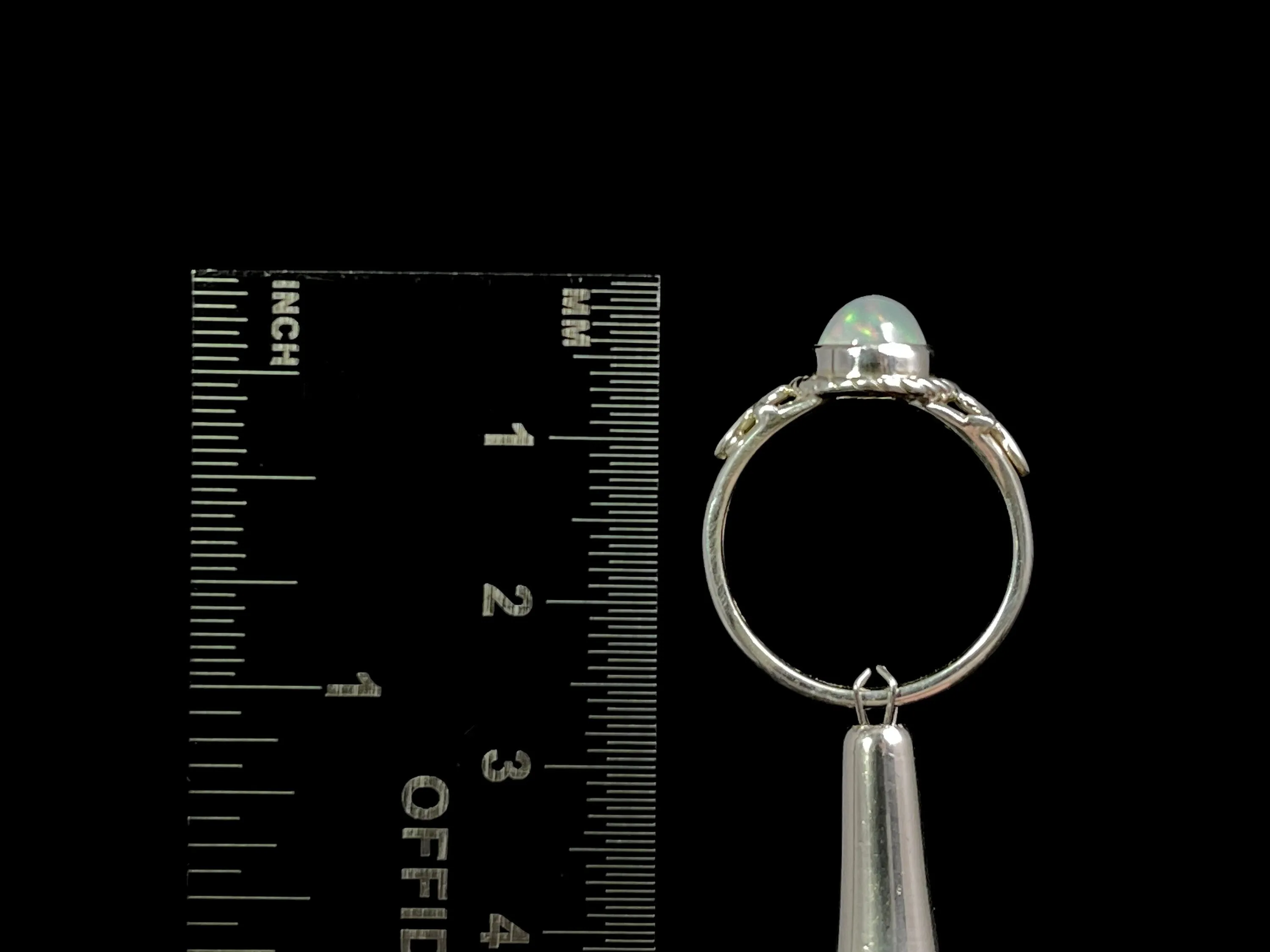 OPAL RING - Sterling Silver, Size 7.5 - Ethiopian Opal Rings for Women, Bridal Jewelry, Welo Opal, 49196