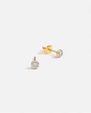 Origines Stud Earrings in 14k Gold with Ethical Birthstone