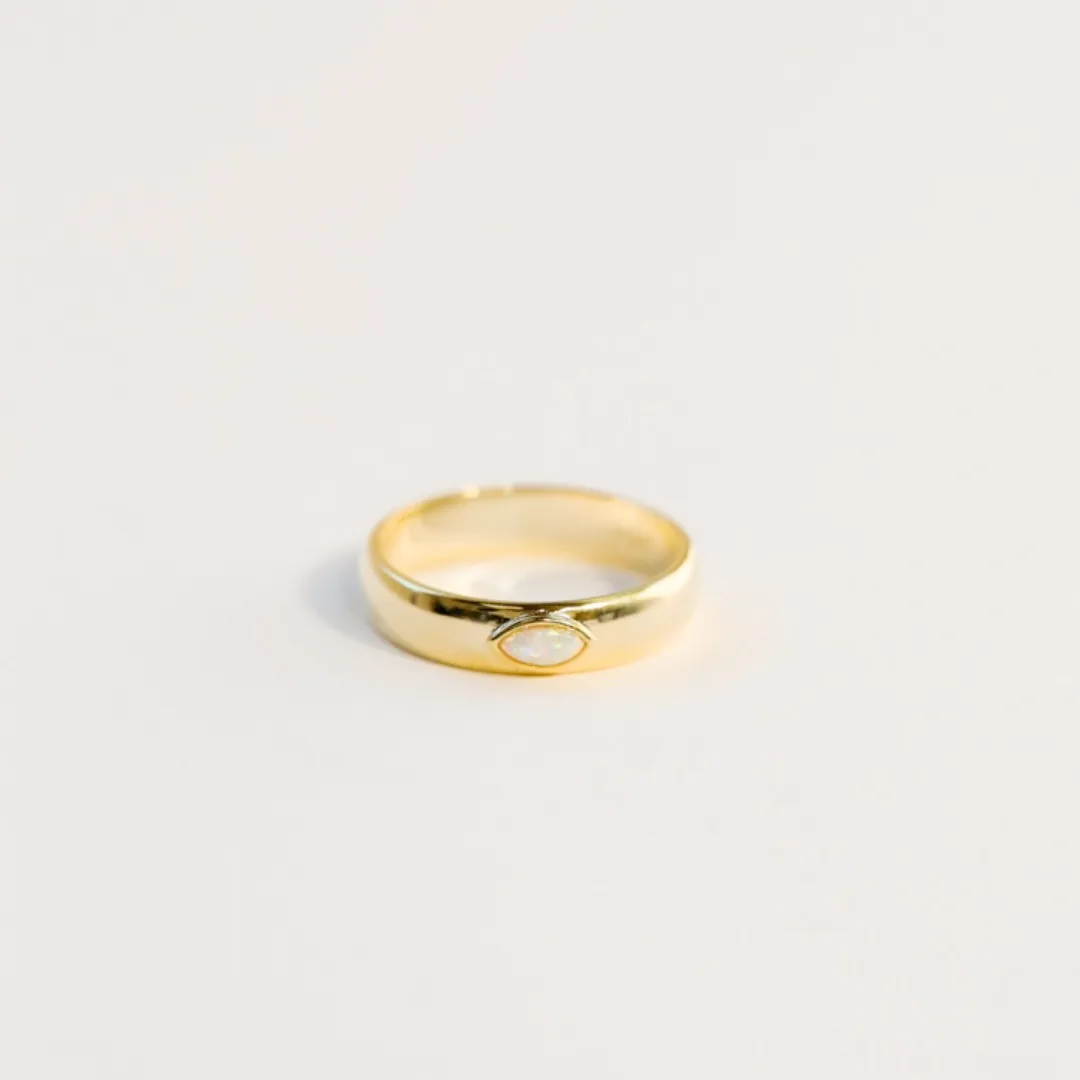 Oval Opal Ring, Size 7