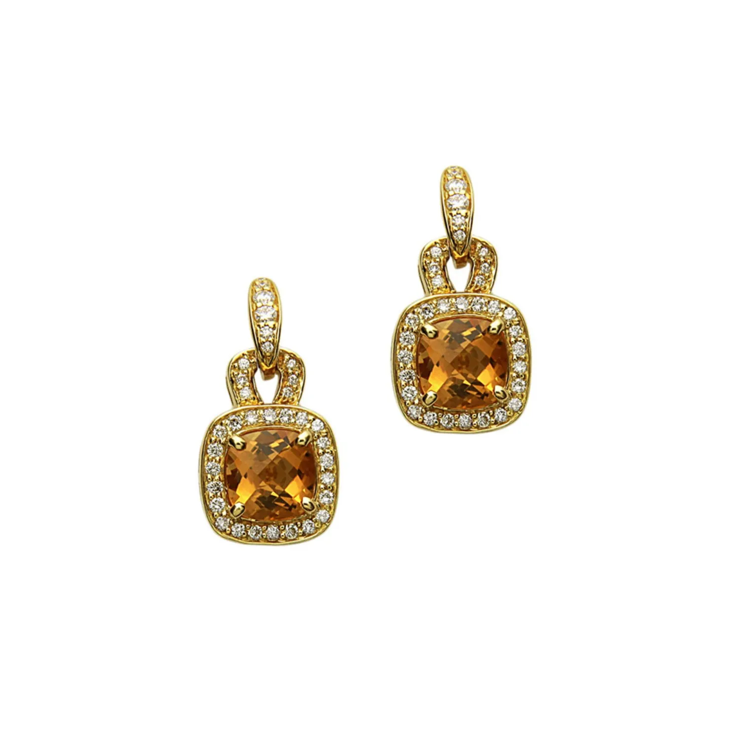 Pastel Diamond Drop Anchor Earring