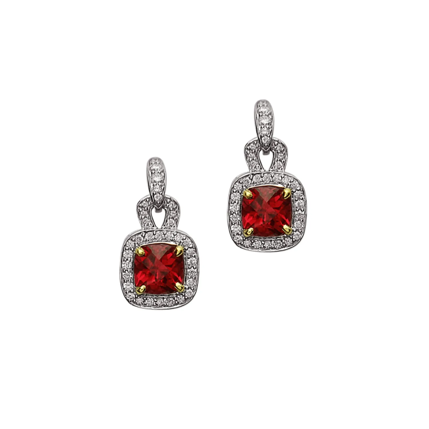 Pastel Diamond Drop Anchor Earring