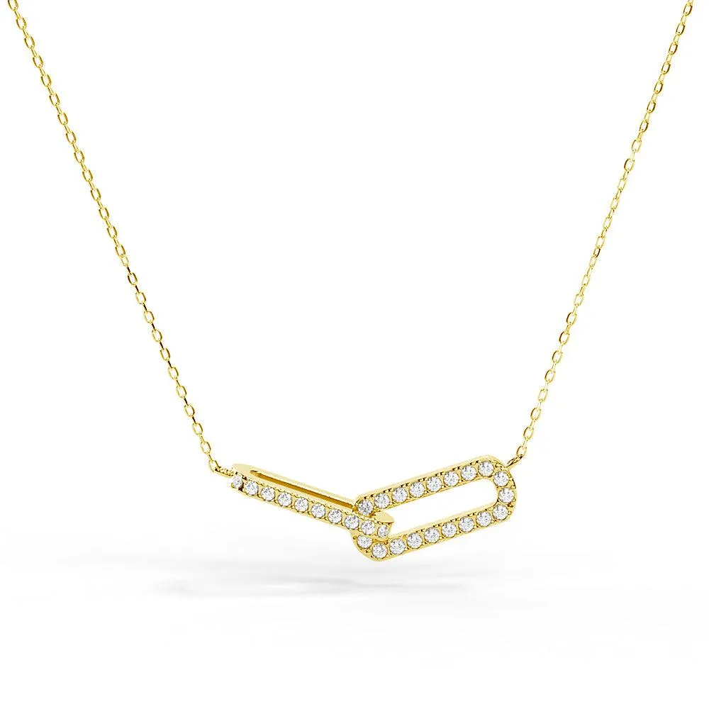 Pavé Diamond Infinity Interlinked Necklace