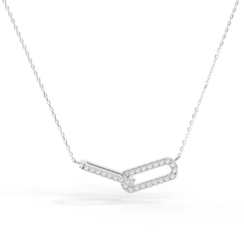 Pavé Diamond Infinity Interlinked Necklace