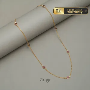PE101859 Gold Plated Daily Wear Stone Necklace