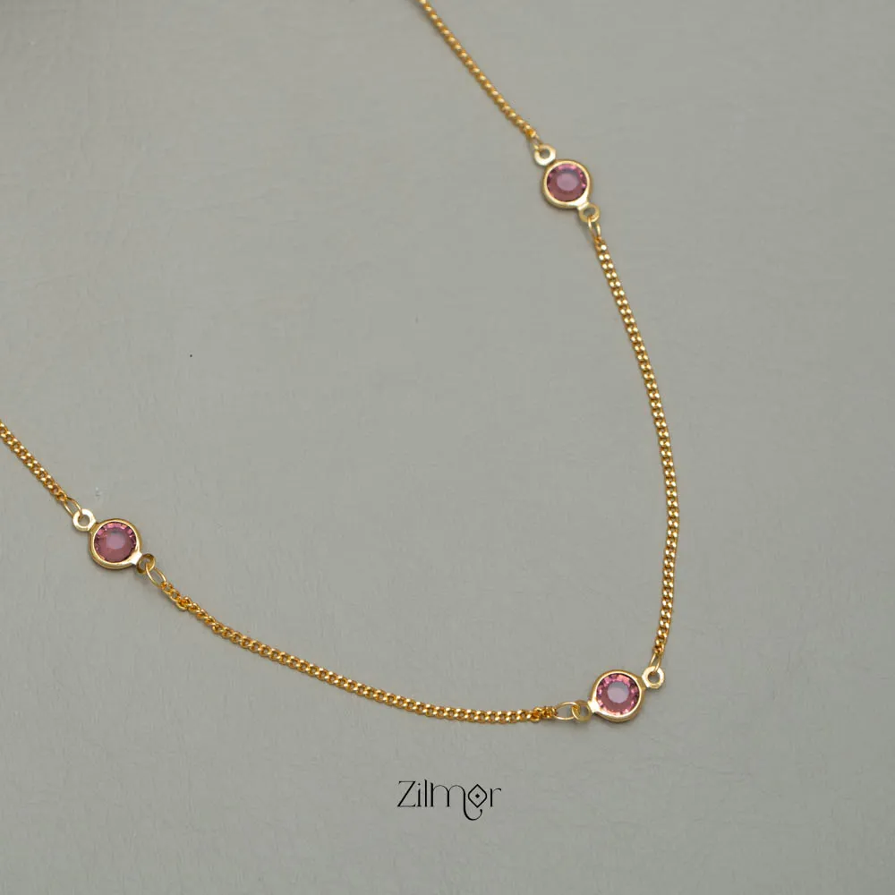 PE101859 Gold Plated Daily Wear Stone Necklace