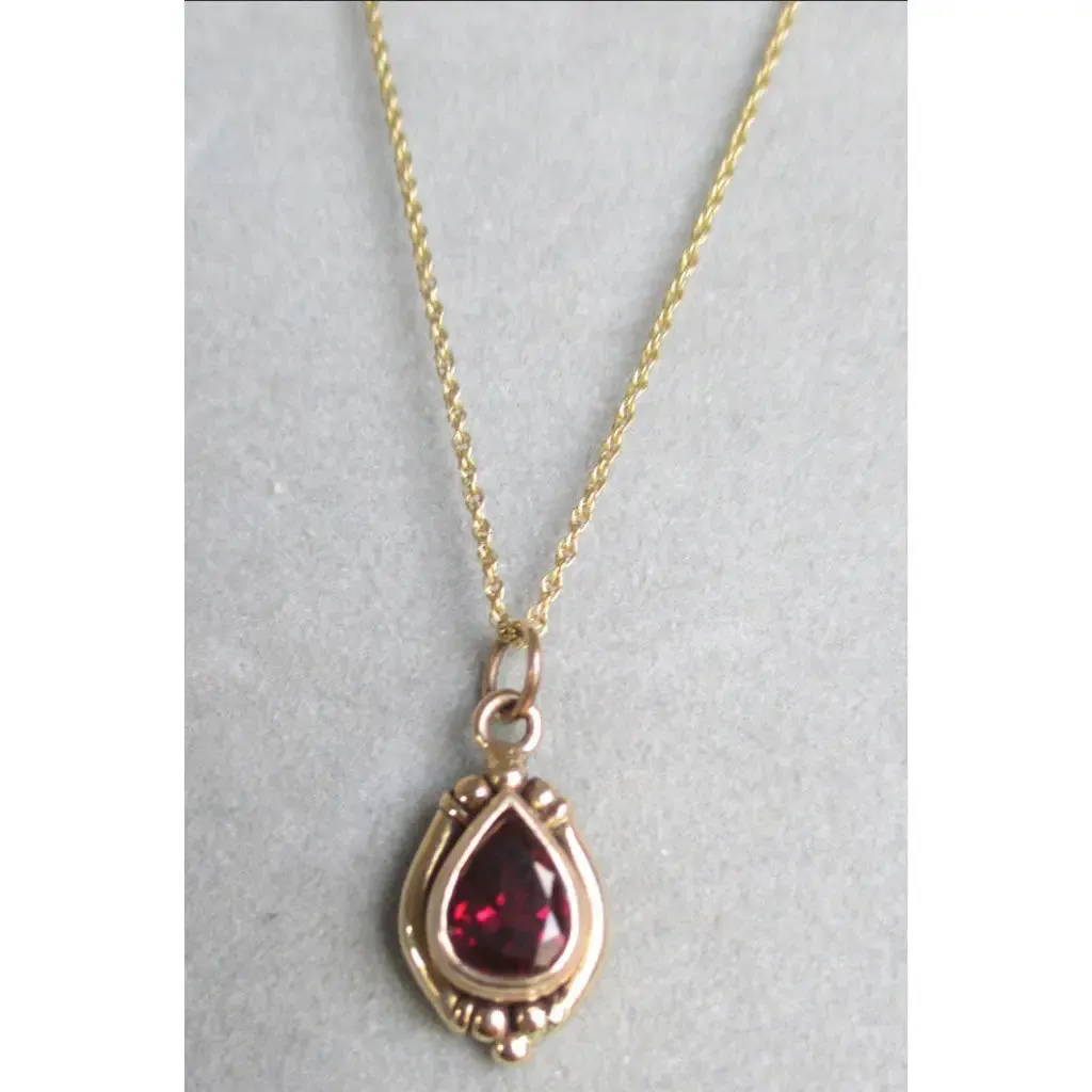 Pear Shape Pendant Necklace PDT114YG by Richelle Leigh