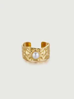 Pearl Wide Band Ring