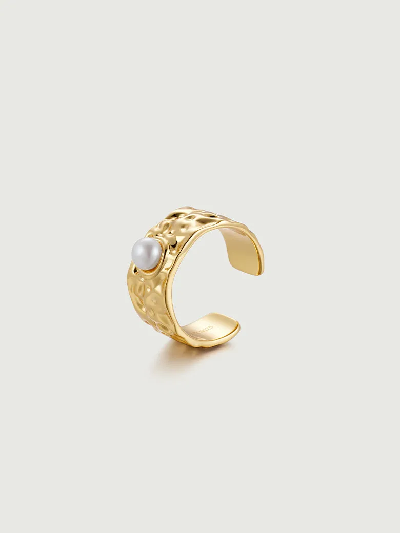 Pearl Wide Band Ring
