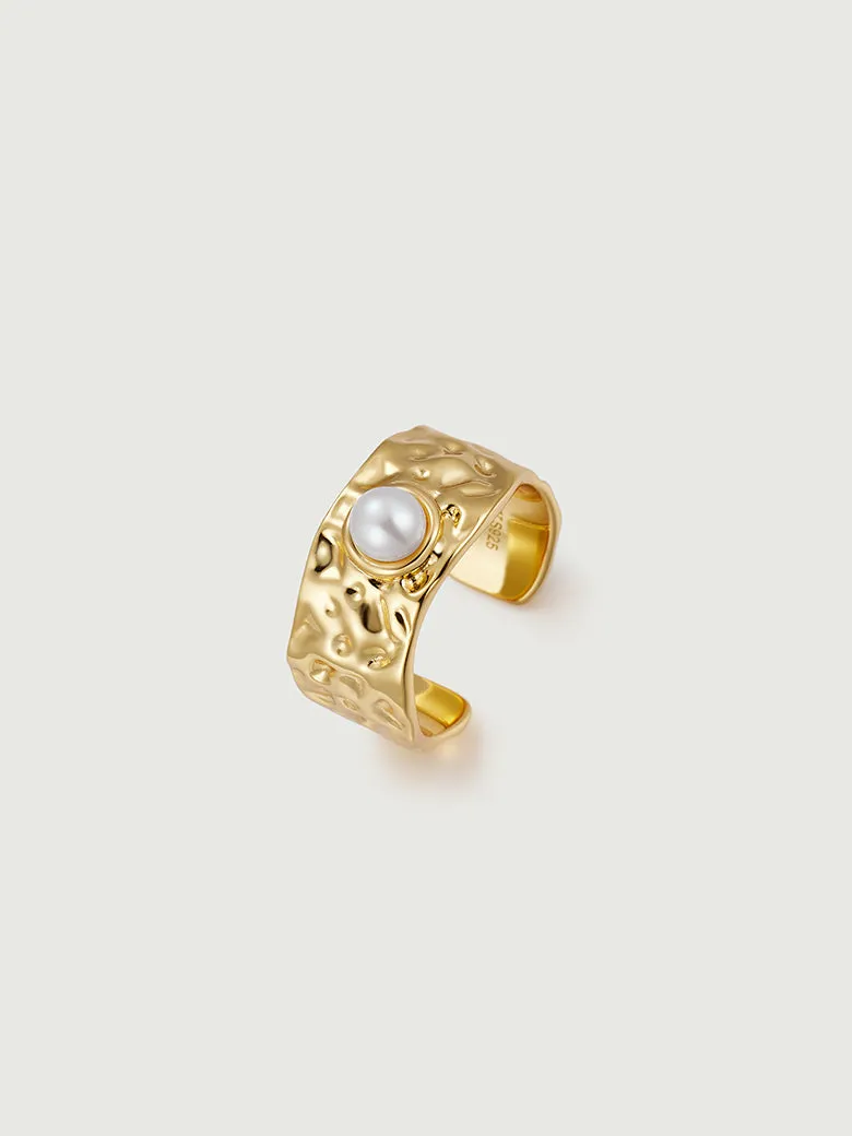 Pearl Wide Band Ring