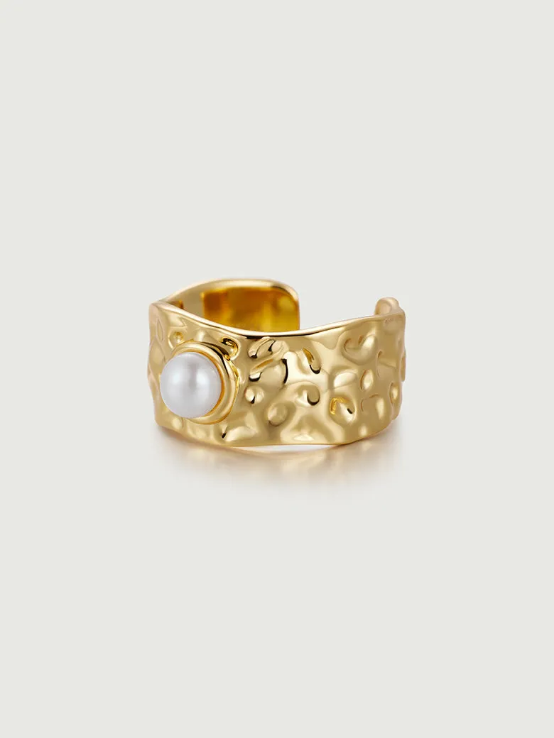 Pearl Wide Band Ring