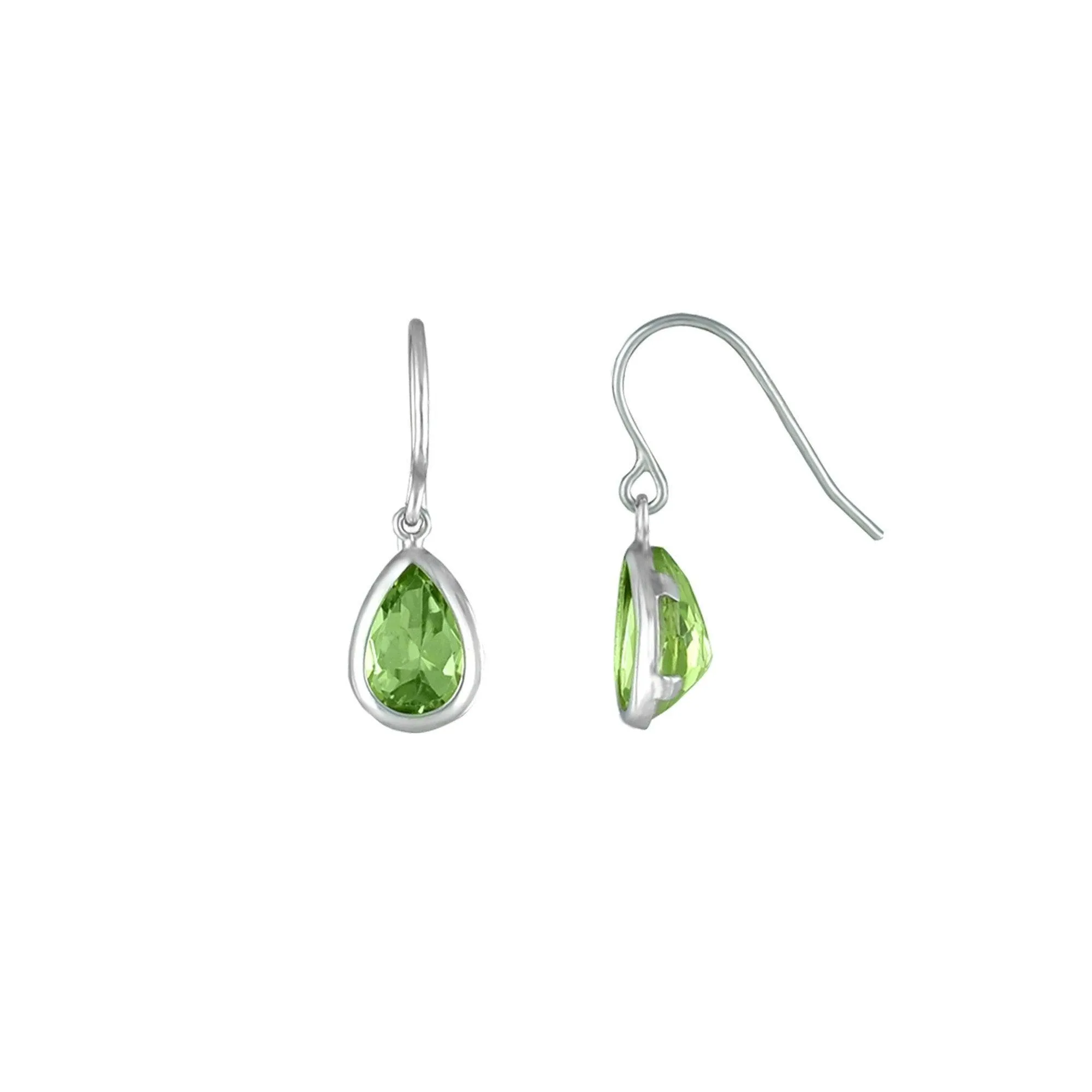 Peridot Dangle Earrings in Sterling Silver