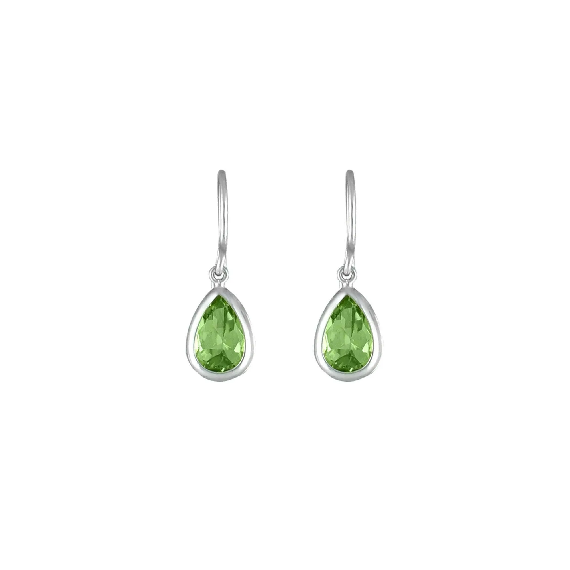 Peridot Dangle Earrings in Sterling Silver