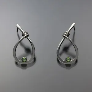 Peridot Earrings EAR190SMPR Sterling Silver by John Tzelepis Jewelry