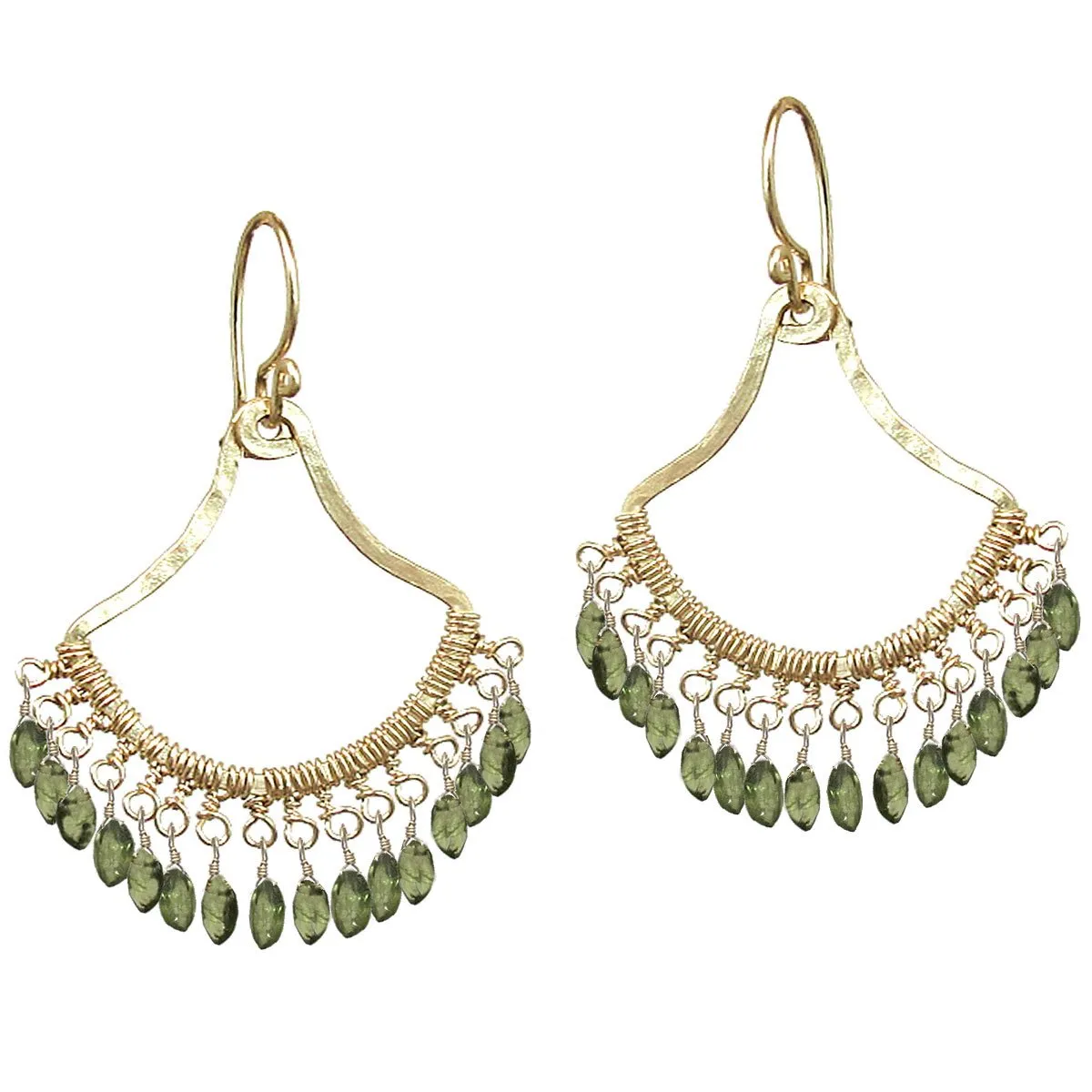 Peridot Earrings K64 by Calico Juno Designs, Bonnie Riconda