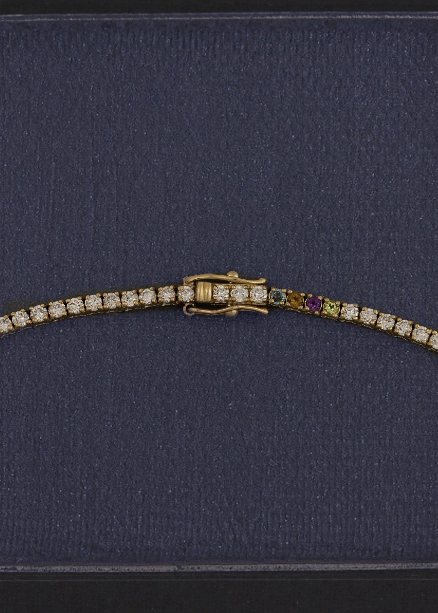Petite Diana Tennis Necklace Birthstones White Gold