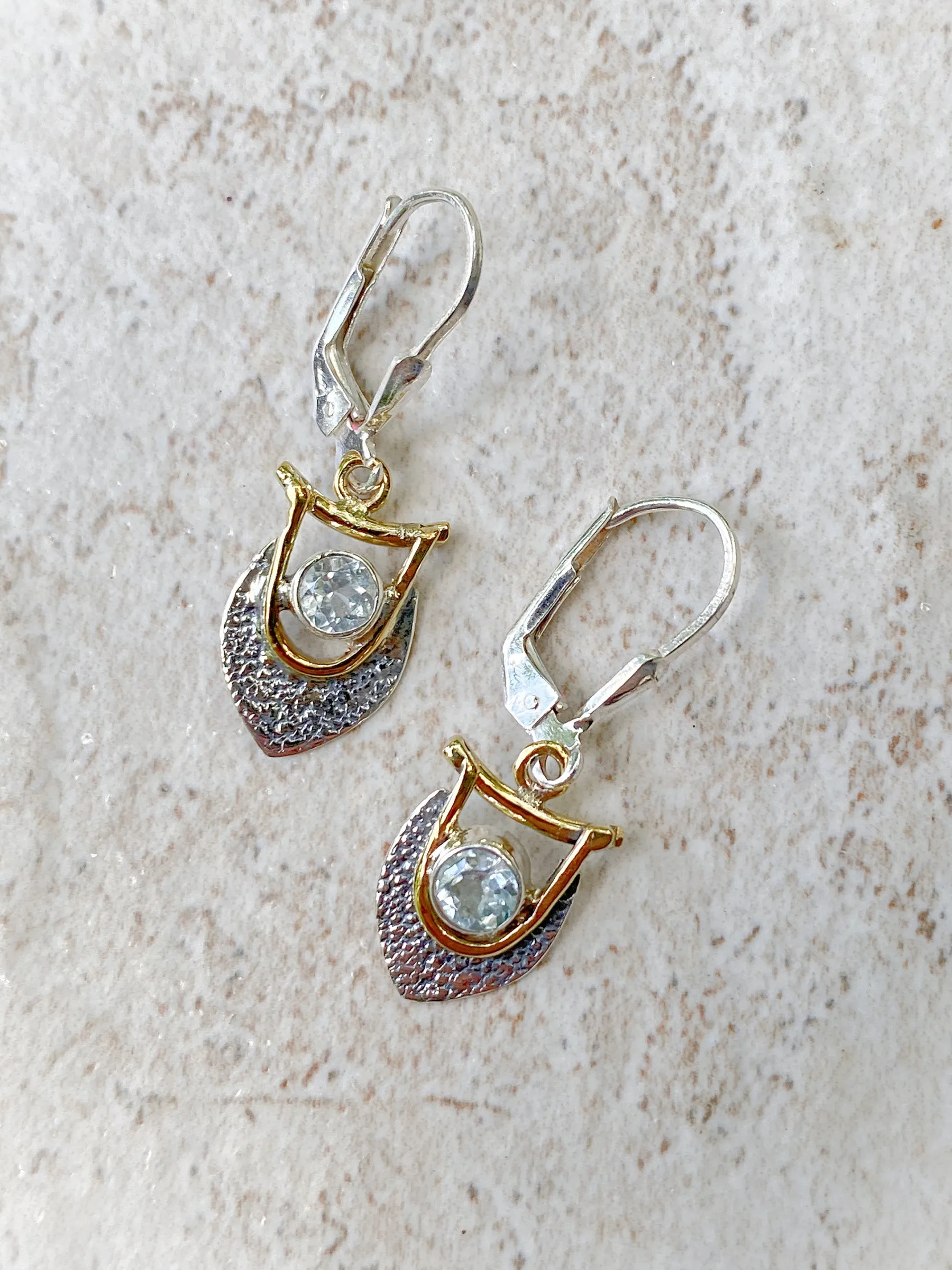 Petite Gemstone Shield Dangles
