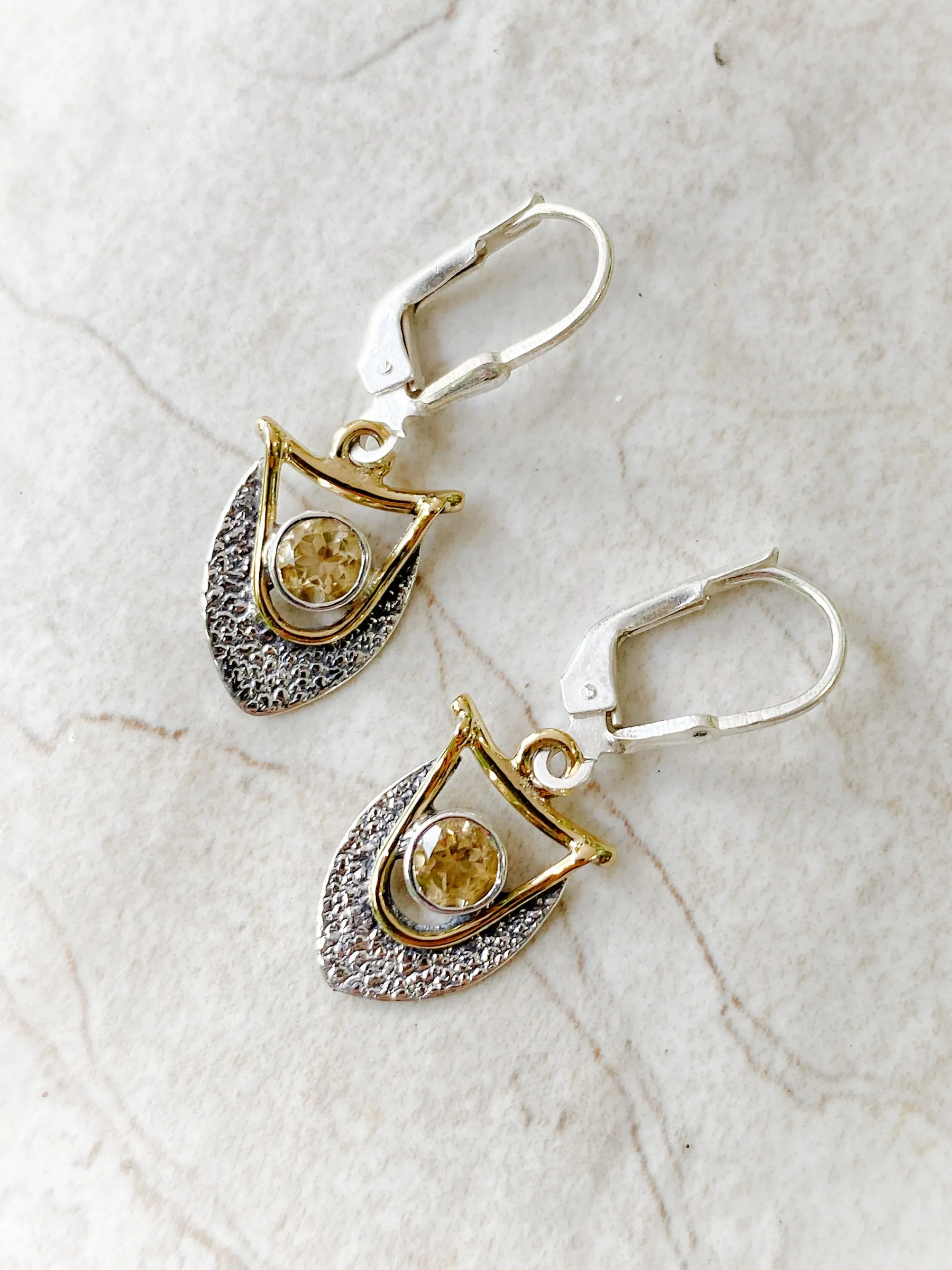 Petite Gemstone Shield Dangles