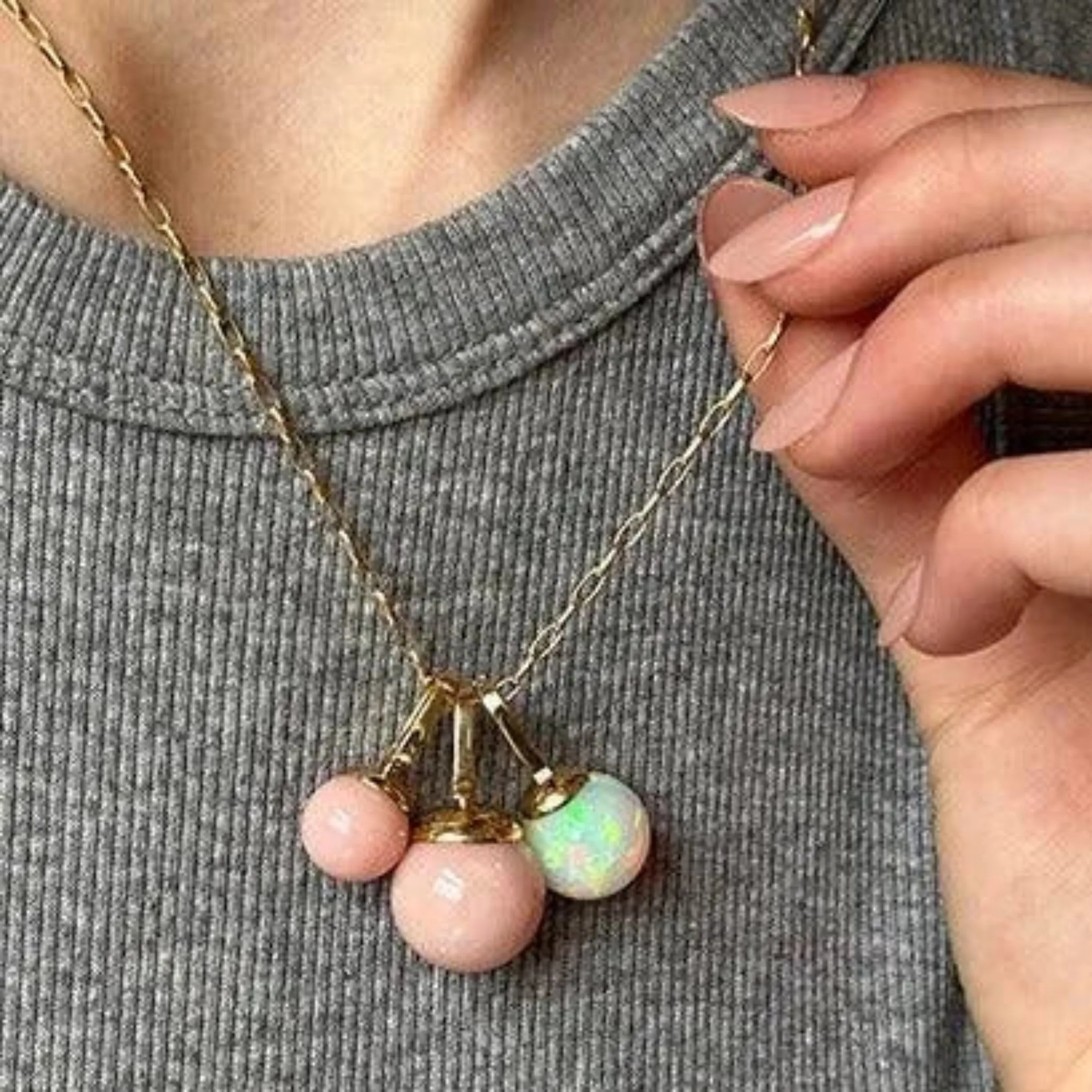 Pink Opal Charm