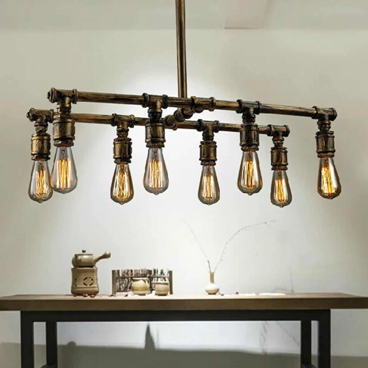 Pipeonie Industrial Pipes Hanging Lamp