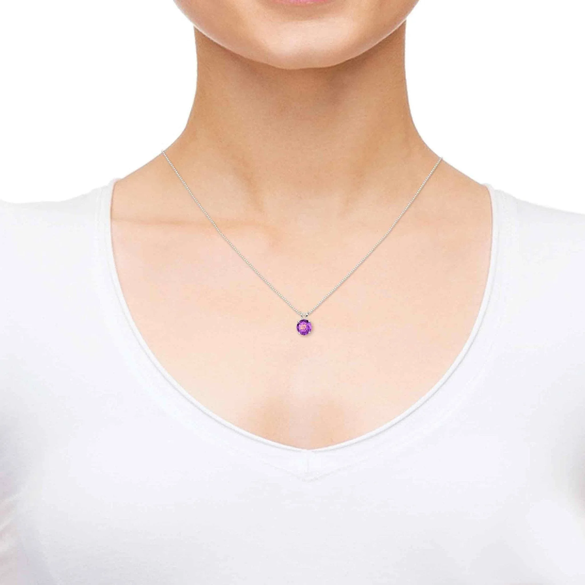 Pisces Sign, 14k White Gold Necklace, Swarovski