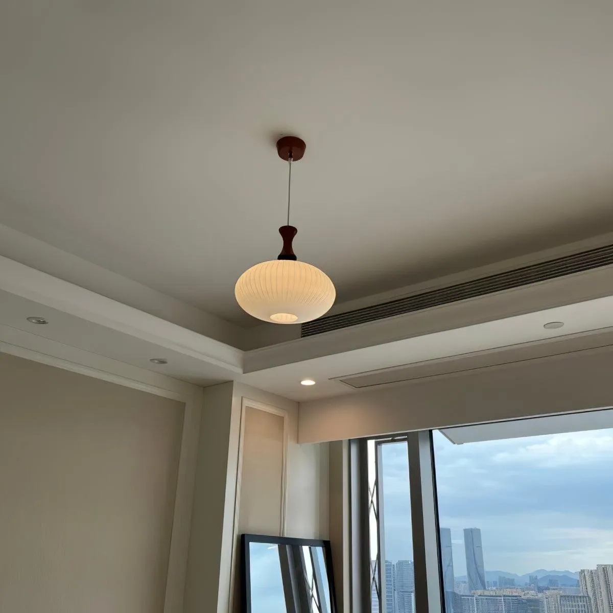 Pleated Glass Nelson Pendant Light