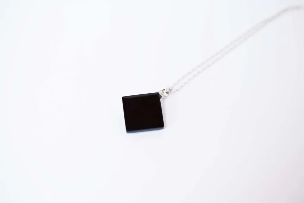Raden Pendant Necklace - Stained Glass Style / Pink Color / Medium Size-, Japanese Lacquer Jewelry, Kyoto Jewelry