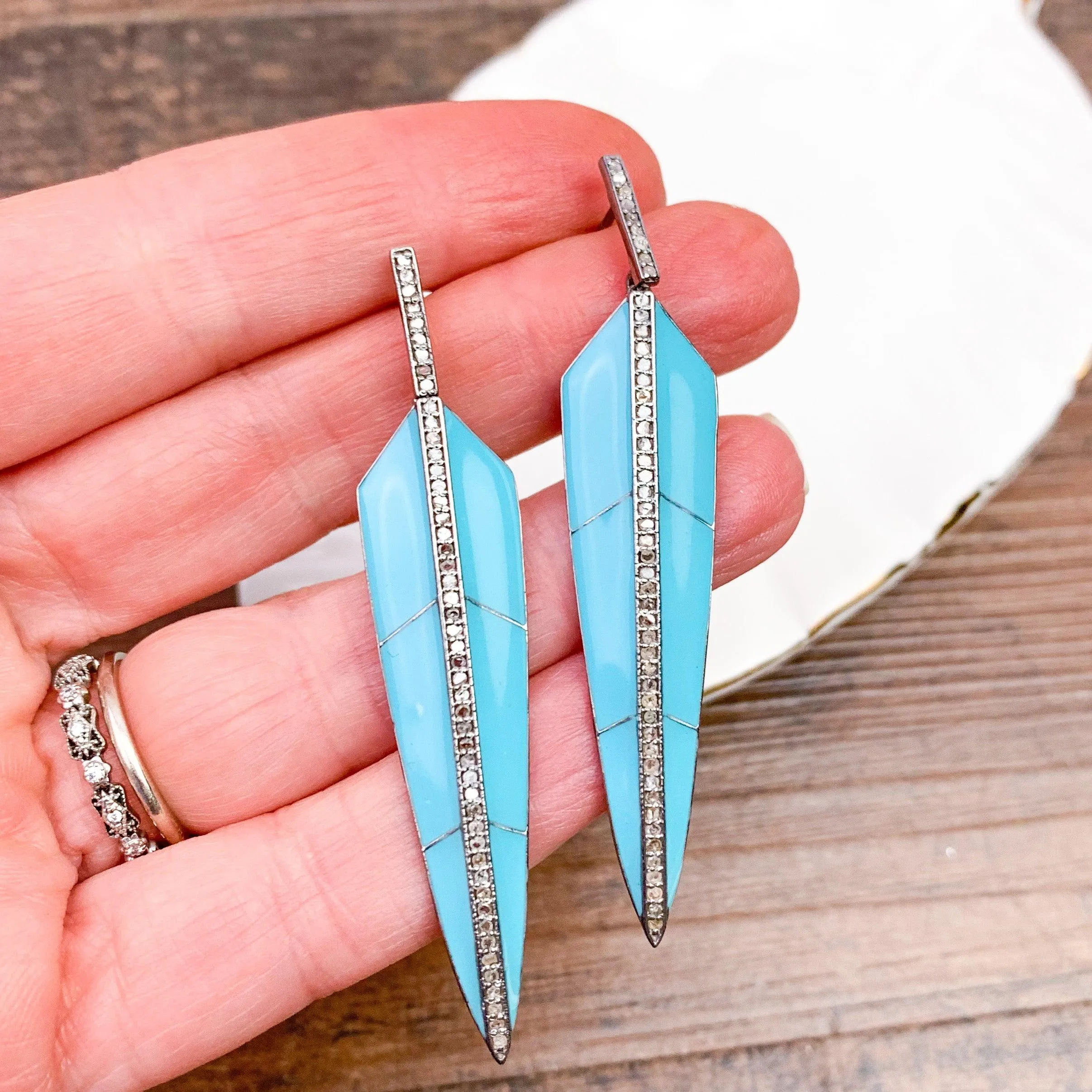 Retro Mod Diamond Earrings