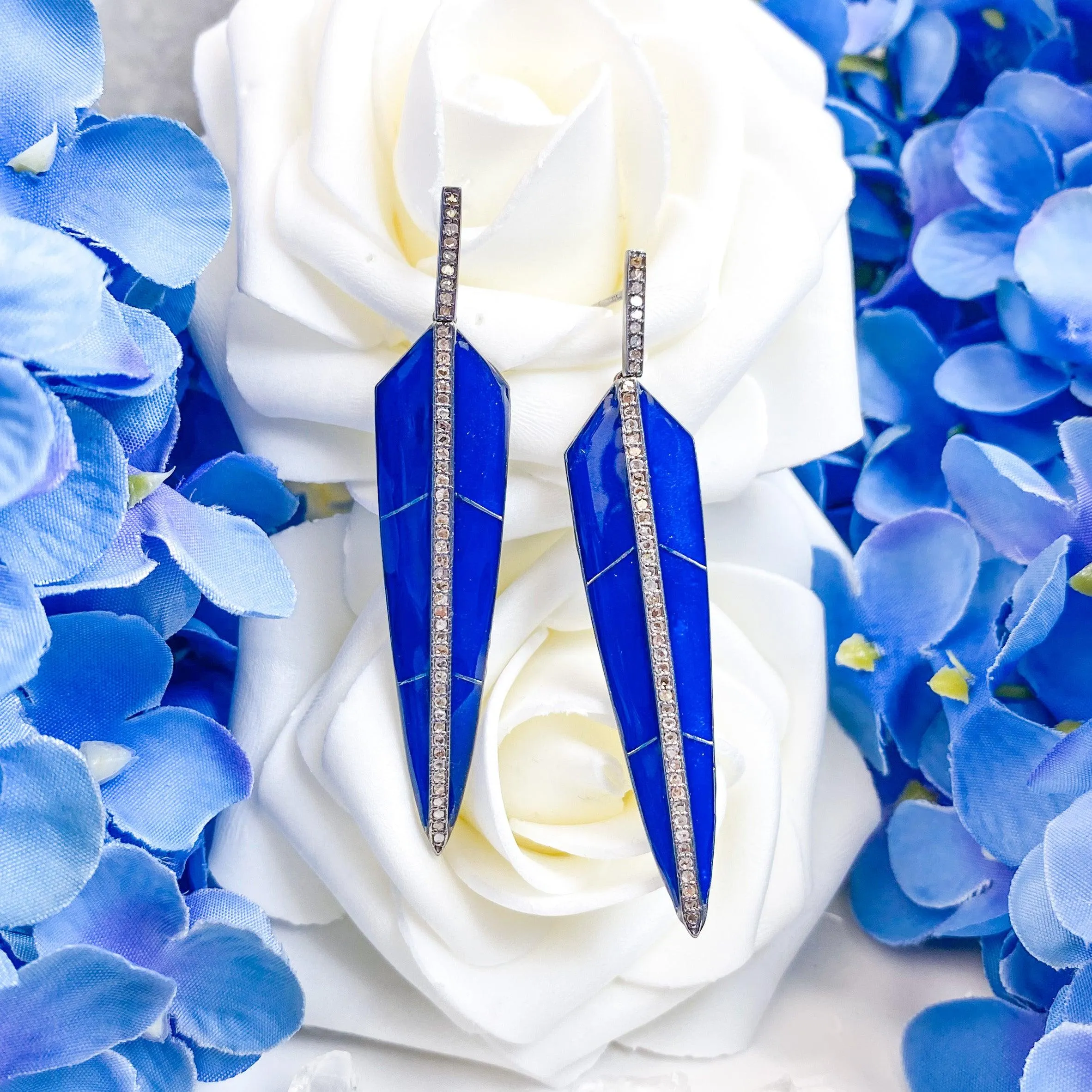 Retro Mod Diamond Earrings
