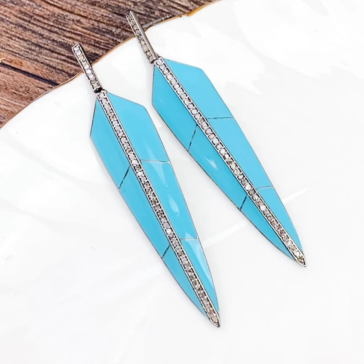 Retro Mod Diamond Earrings