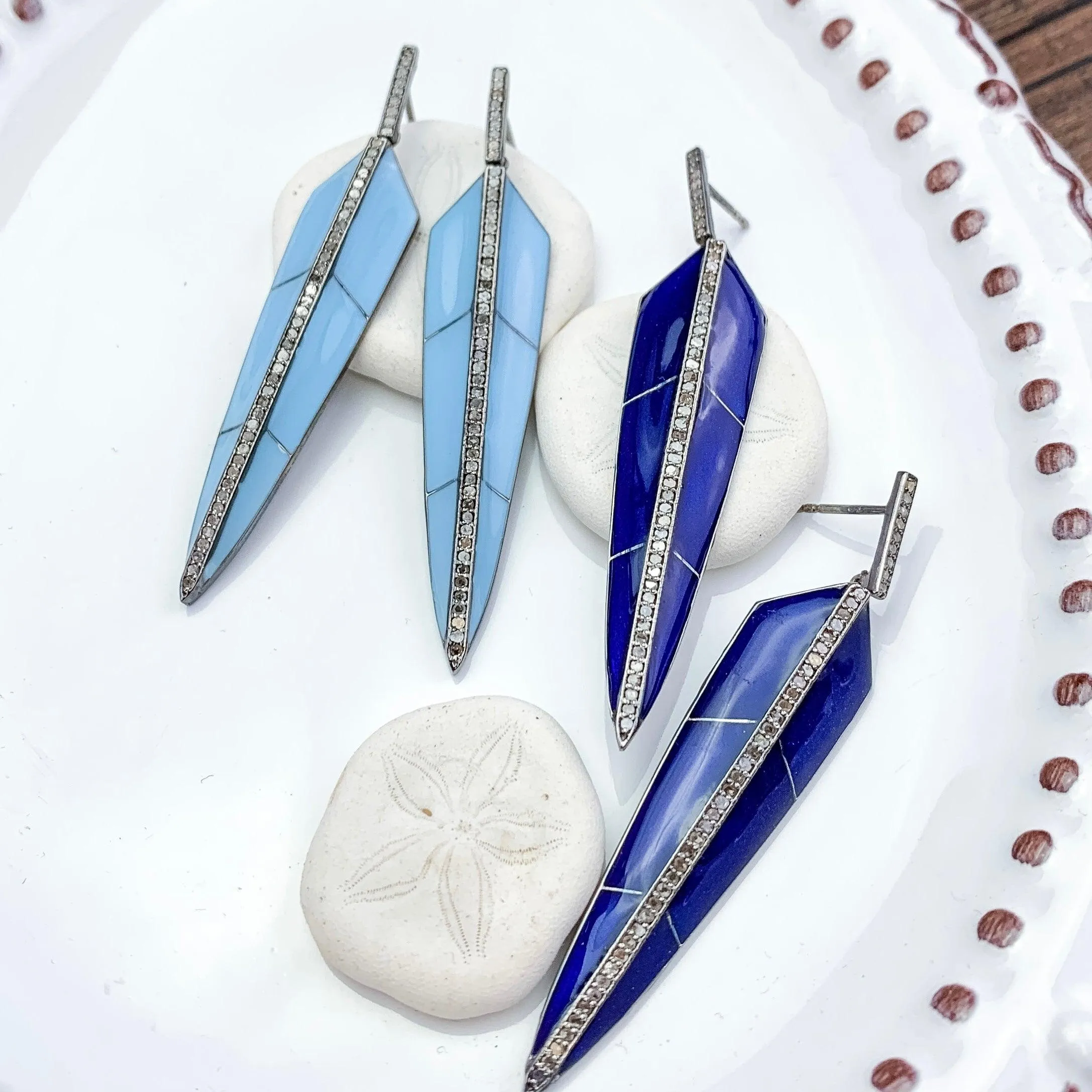 Retro Mod Diamond Earrings