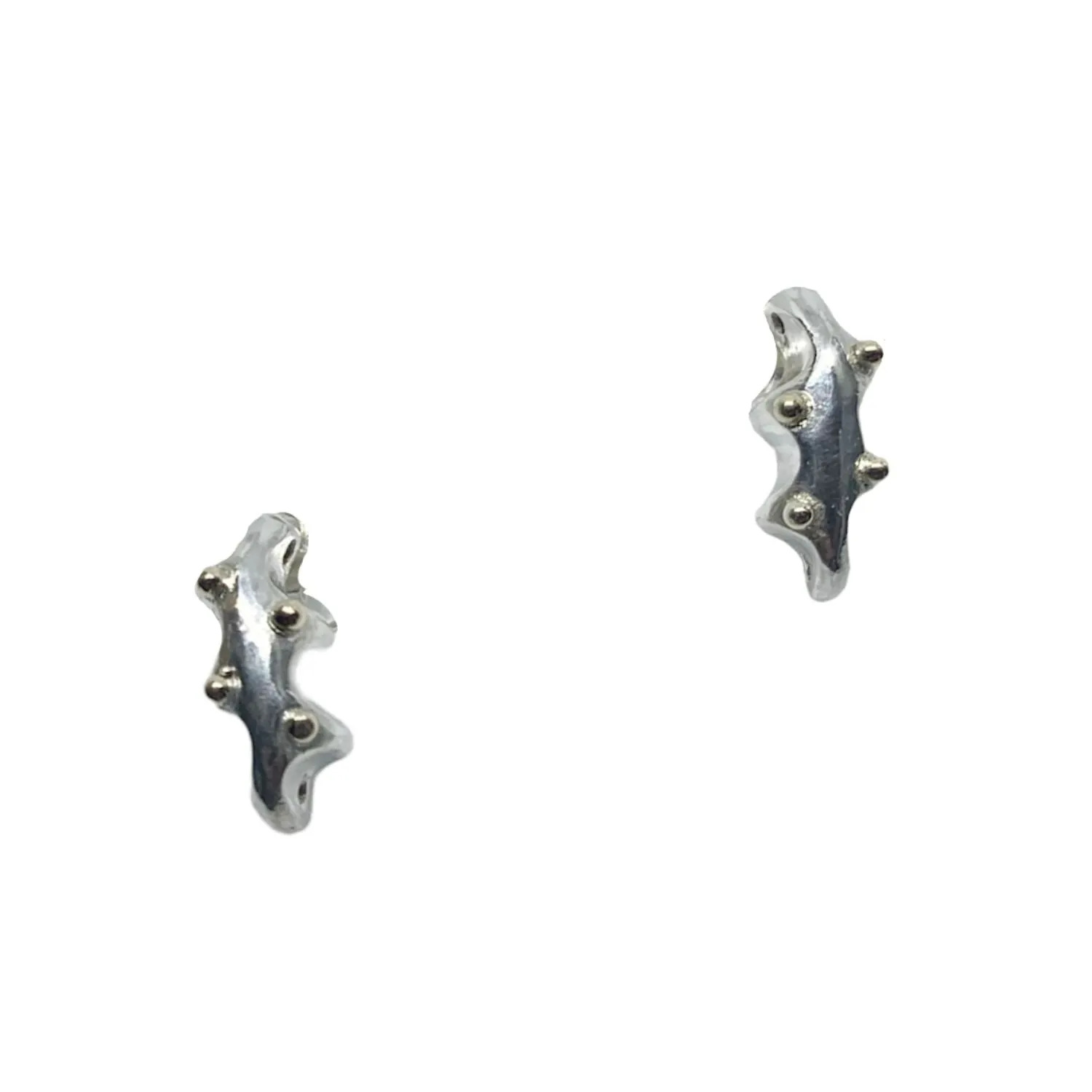 Sea Slug Stud Silver & 18K Yellow Gold