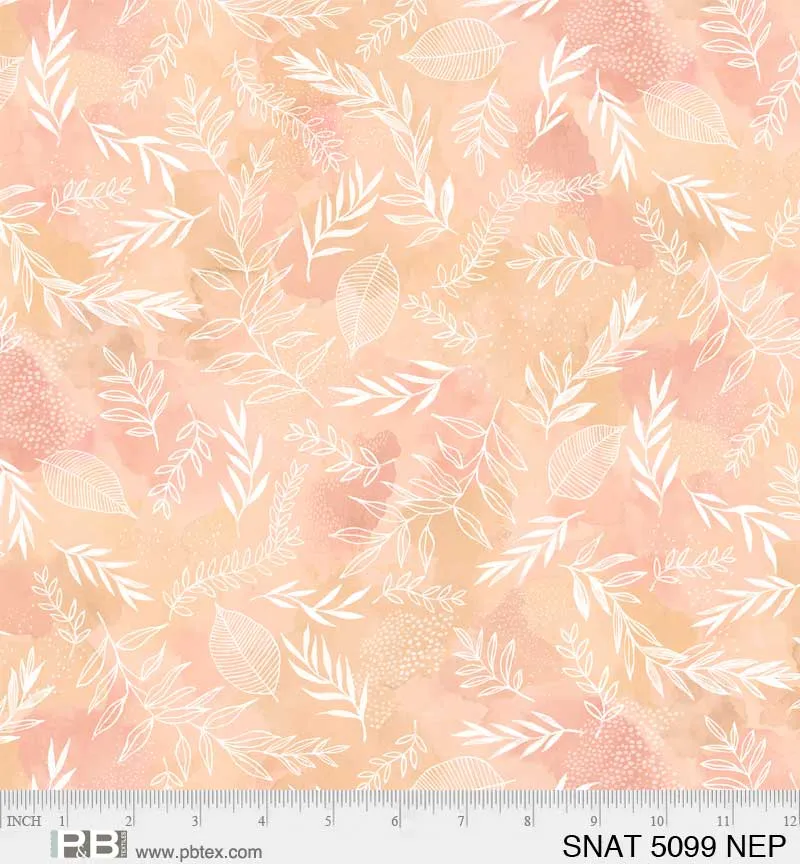 Serene Nature Leaves on Coral
