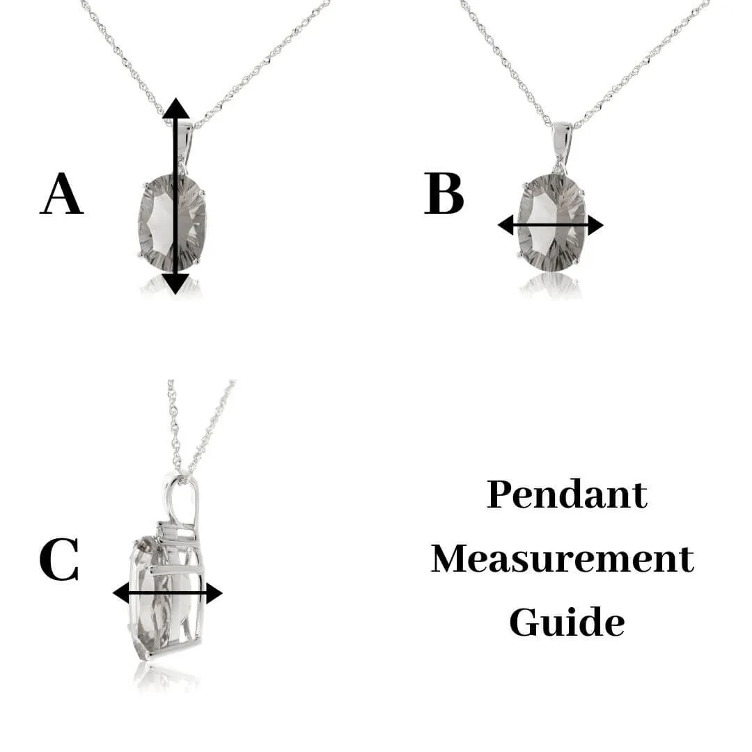 Silver, 18K Gold, & Nugget Gold Aspen Duet II On Point Pendant