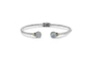 SS/18K 7MM ROUND RAINBOW MOONS