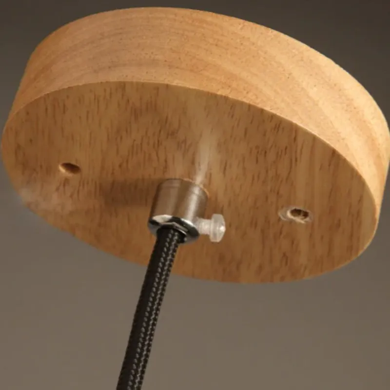 Tapered Wood Pendant Light Socket