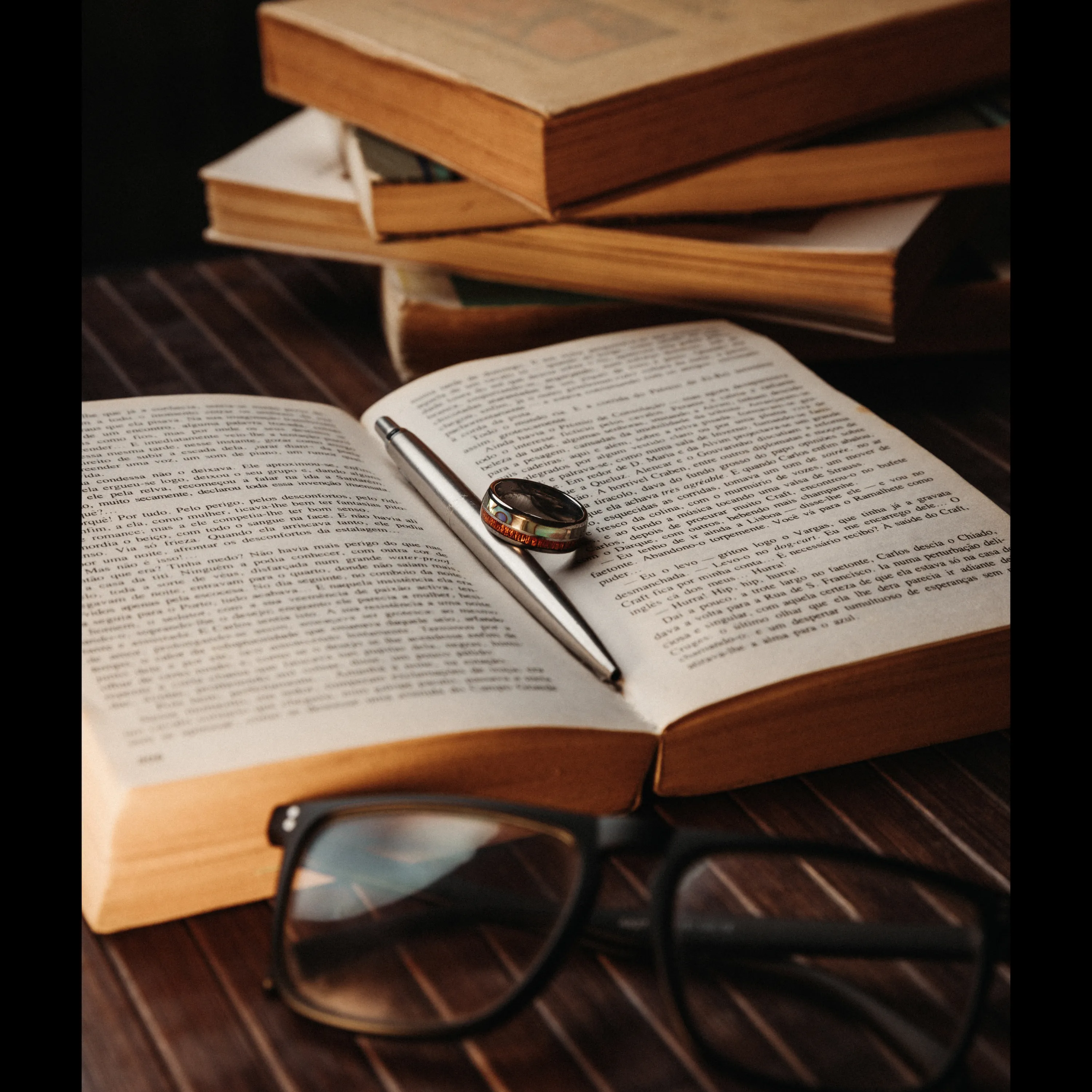 The Opal Wooden Barrel Ring