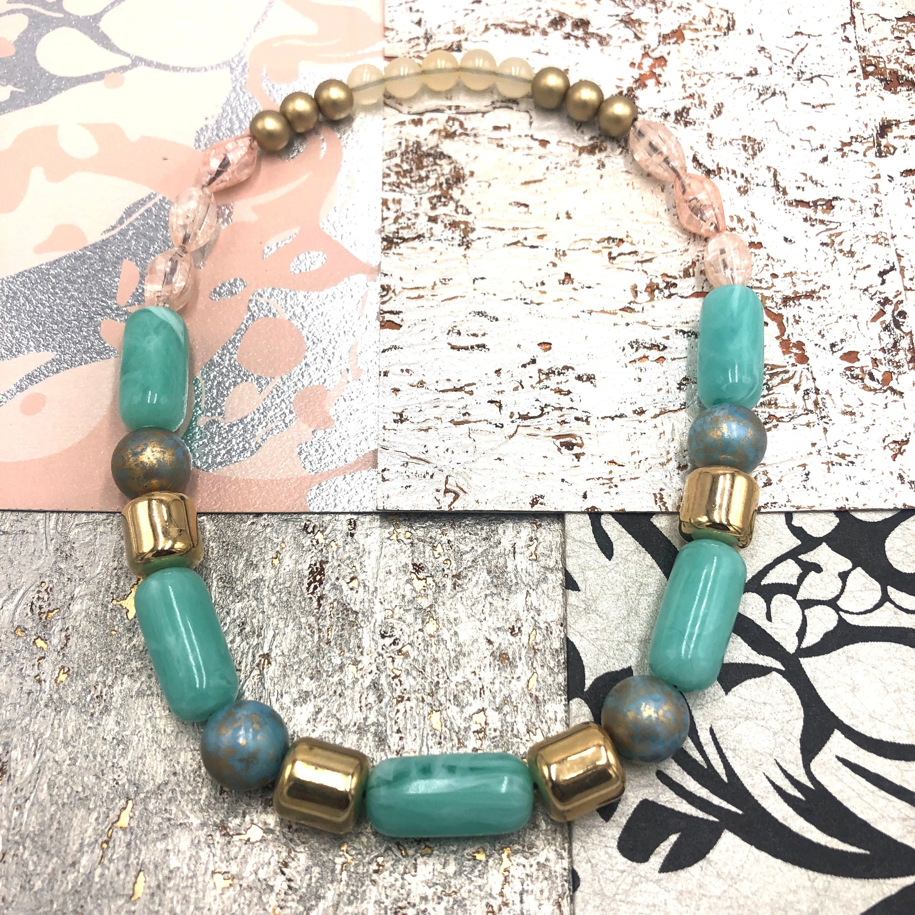 Tiff & Brass Stretch Bauble Necklace - Shortie *