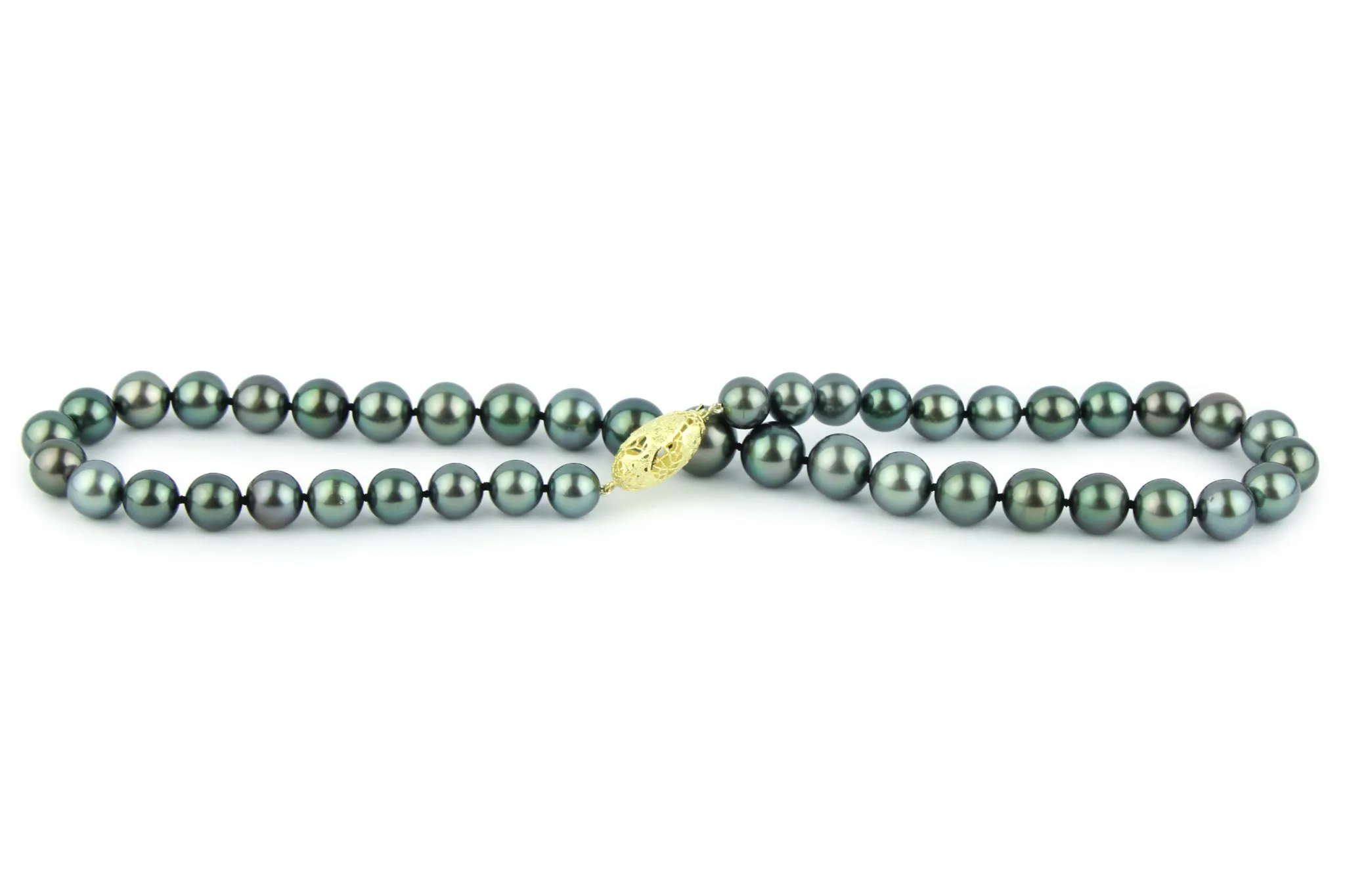 Tropical Emerald Green 9-12mm Tahitian Pearl Strand