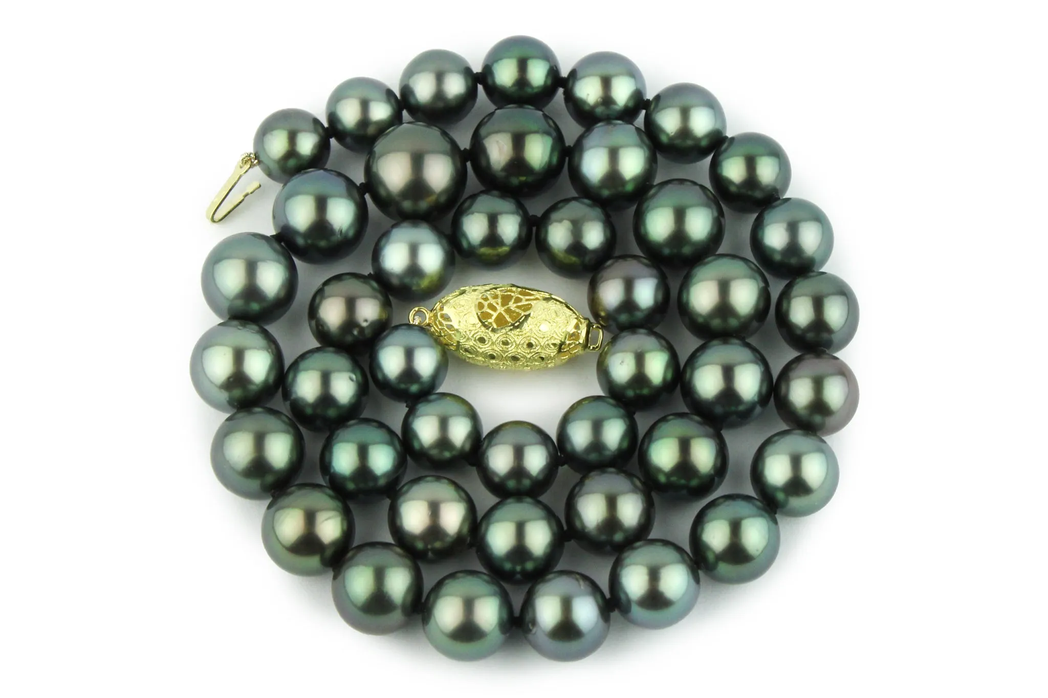 Tropical Emerald Green 9-12mm Tahitian Pearl Strand