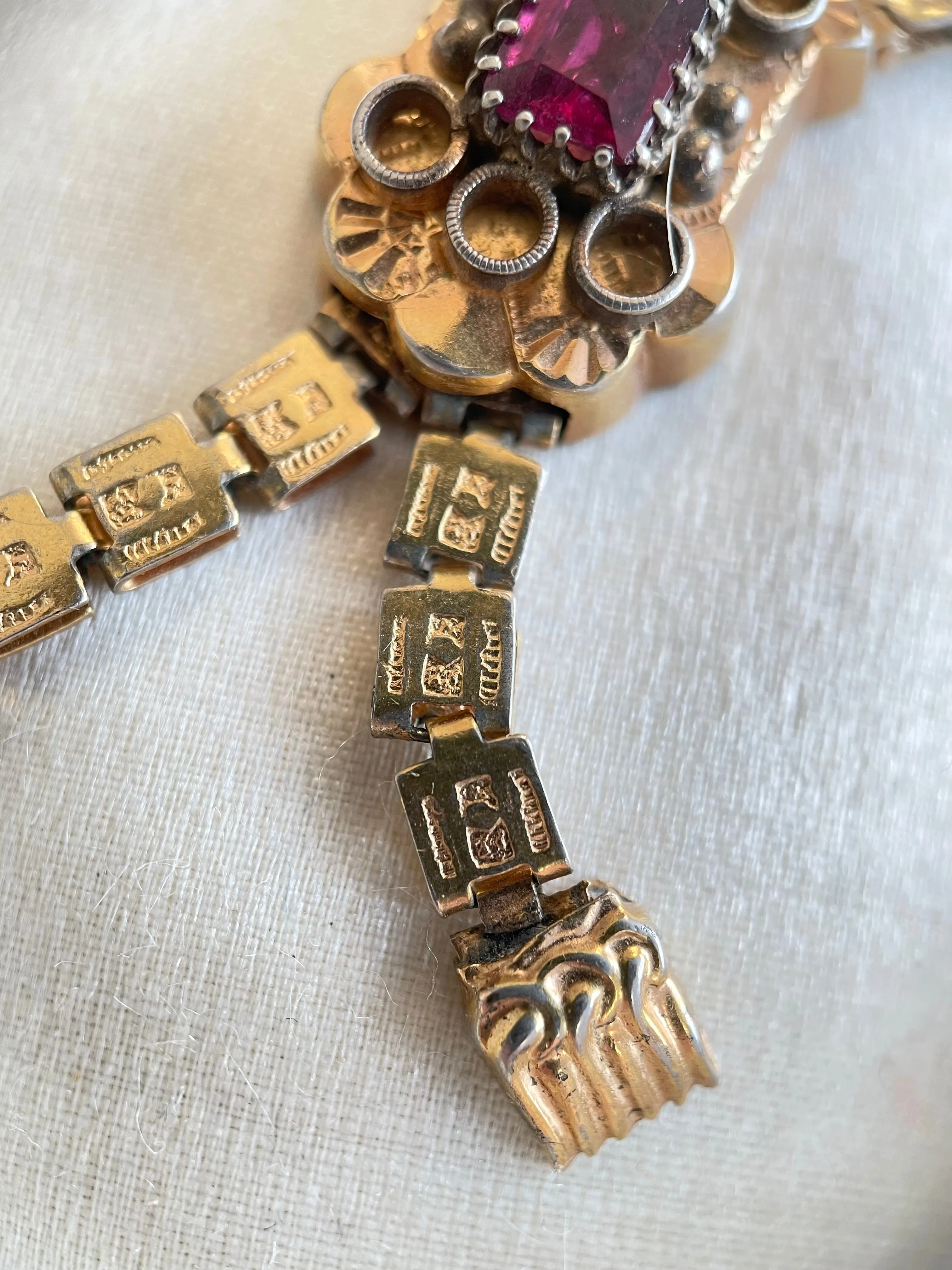 Victorian Chased Book Chain Necklace