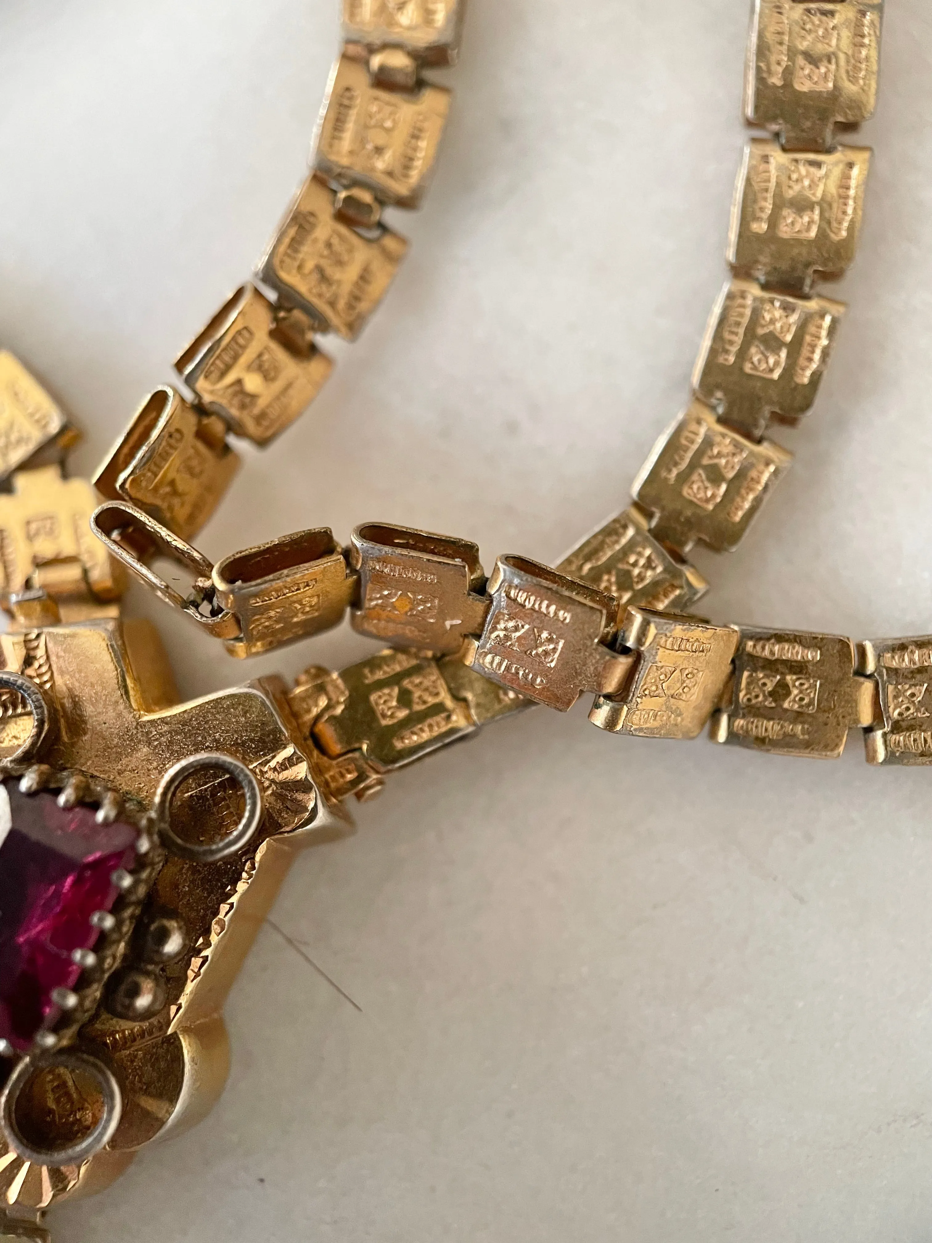 Victorian Chased Book Chain Necklace