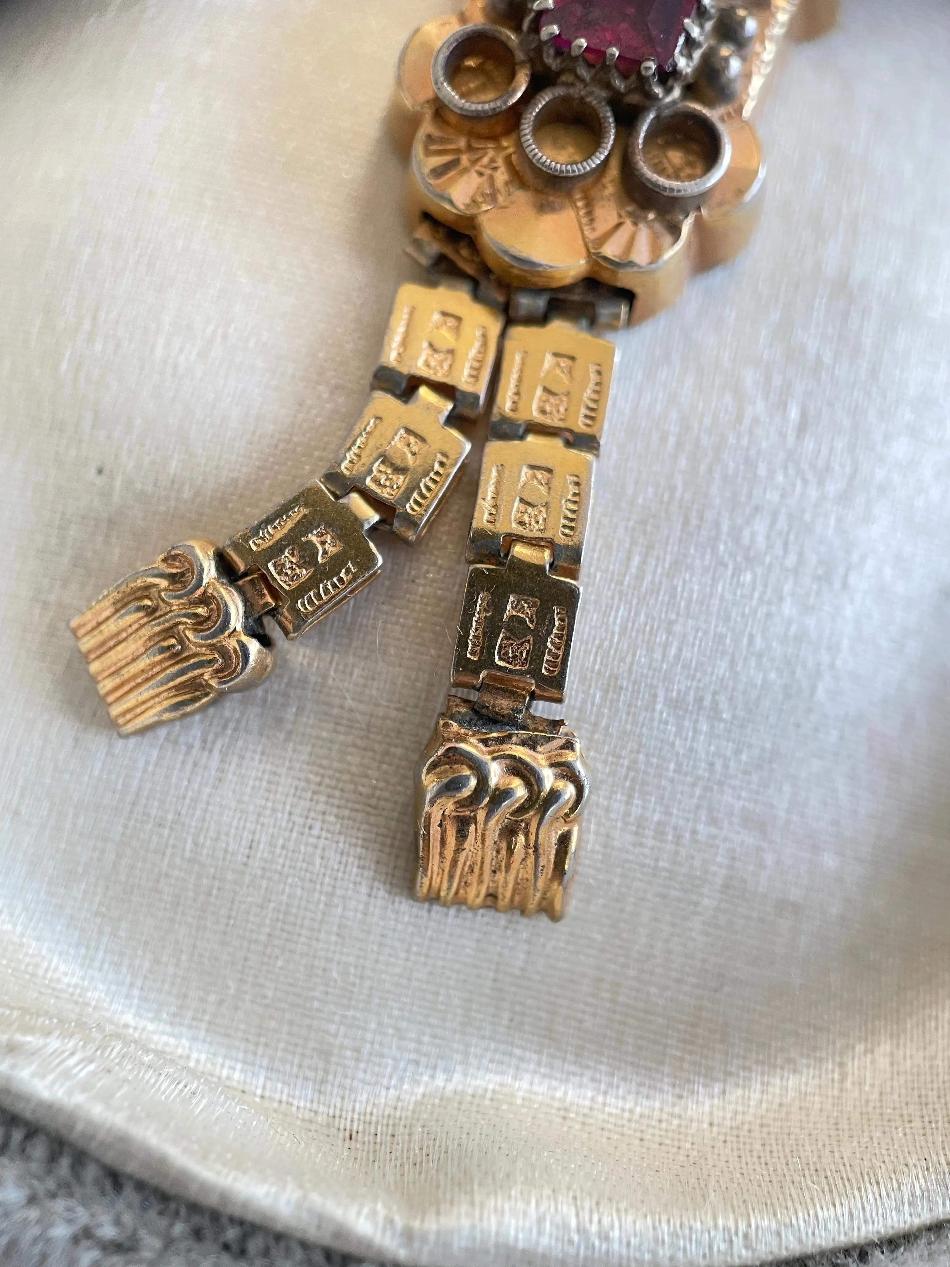 Victorian Chased Book Chain Necklace