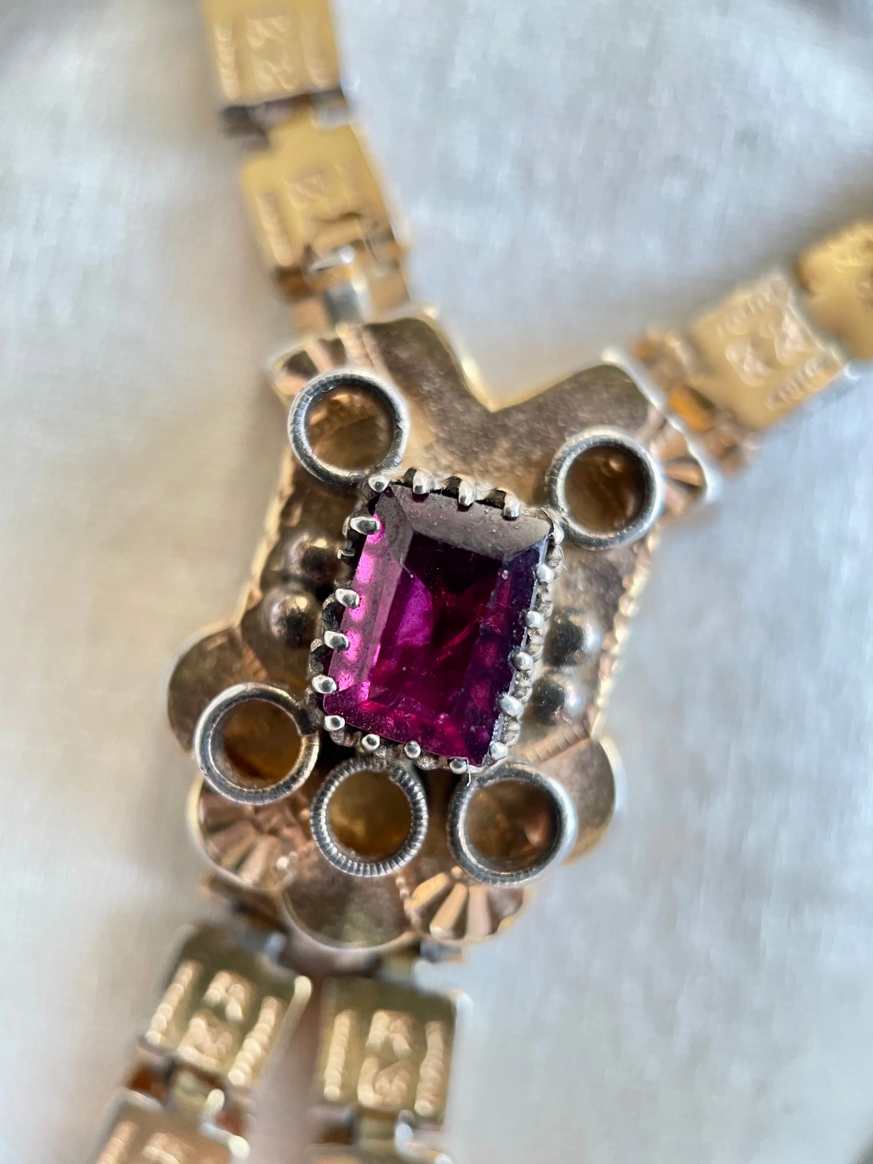 Victorian Chased Book Chain Necklace