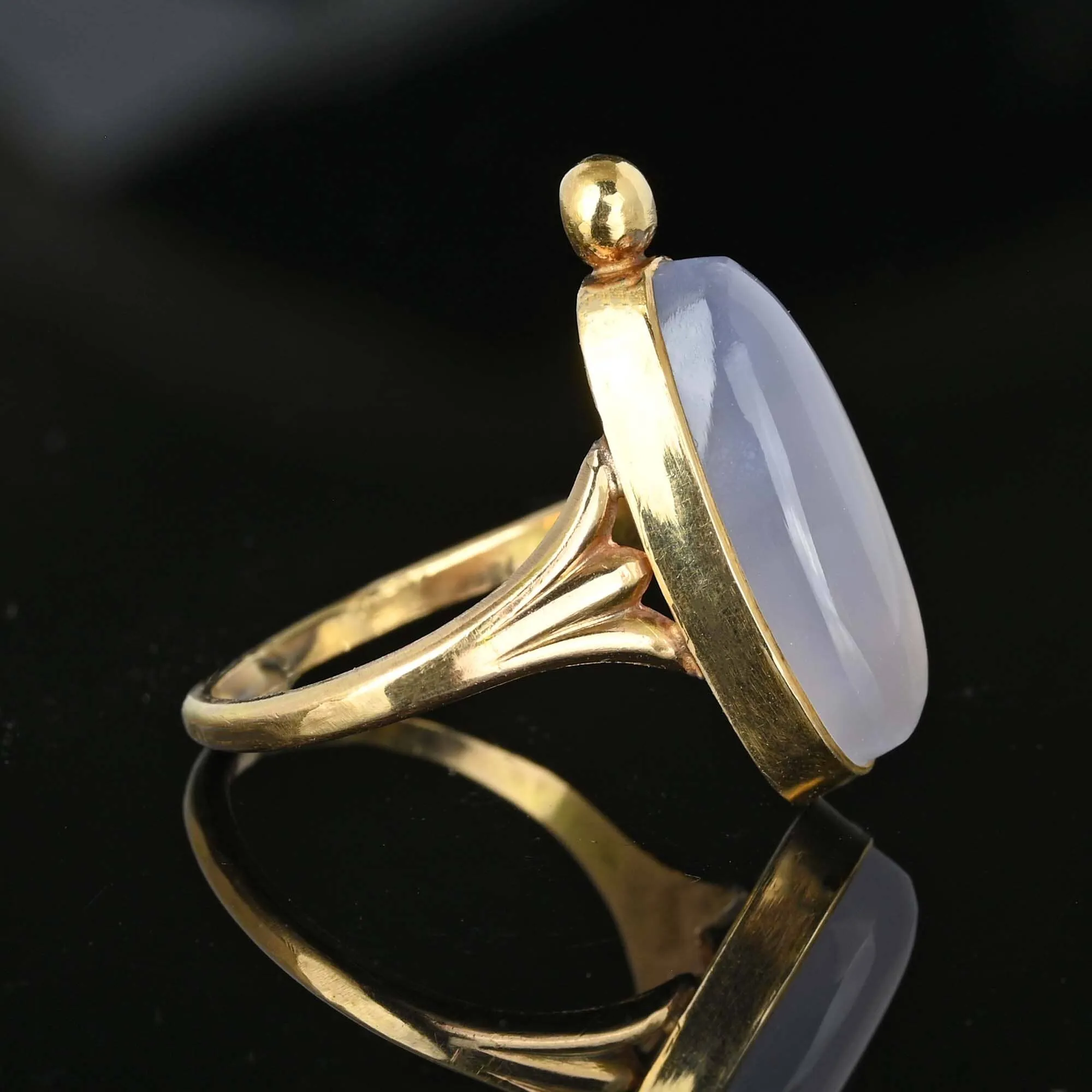 Vintage Gold Large 7 CTW Cabochon Moonstone Ring