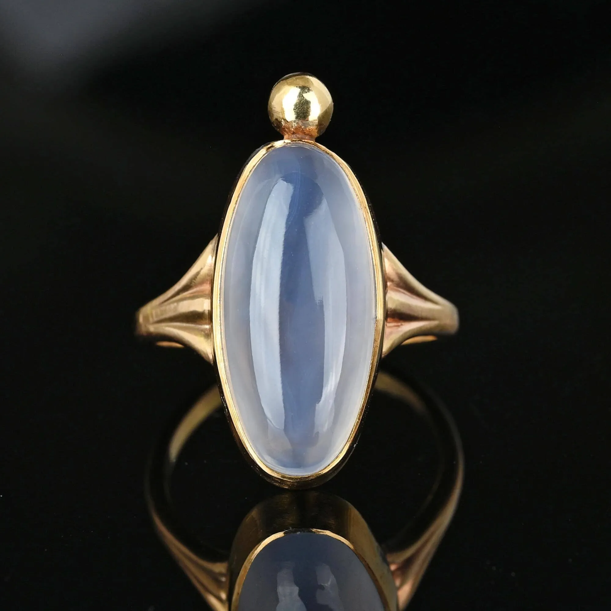 Vintage Gold Large 7 CTW Cabochon Moonstone Ring